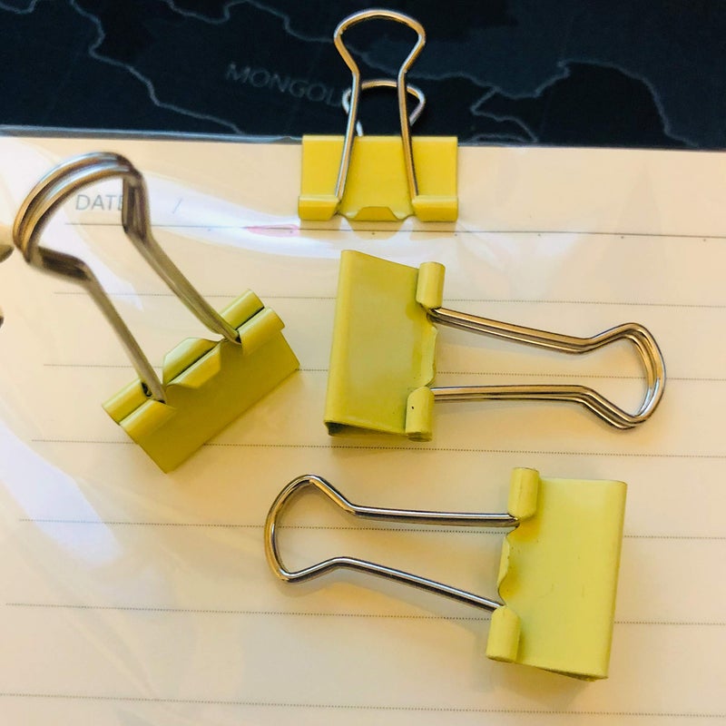 Nctinystore Binder Clips Small Metal Clamp - 3/4 in (0.75 inch)(Small, Yellow, 120 Count) - Image 4